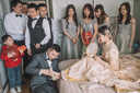 麥潮尚伴郎服夏季兄弟裝團西裝馬甲白襯衫禮服婚禮新郎結婚套裝西式 白色長(cháng)袖襯衫+黑褲 M 曬單實(shí)拍圖