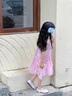 G.DUCKKIDS童裝女童連衣裙夏裝2025新款洋氣兒童美人魚紗裙女孩夏季公主裙子 粉色裙子+蝴蝶結(jié)發(fā)卡 90 建議80-90cm1歲半-2歲 曬單實(shí)拍圖