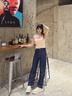Calvin KleinJeans25春夏新款女士ck背心V領(lǐng)寬松短款針織開衫兩件套47AB311 LN4-牡丹粉 M 曬單實拍圖