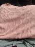 皮爾卡丹（pierre cardin）冰絲短袖t恤女時(shí)尚短款配裙子上衣2024新款針織小衫年輕母親夏裝 粉色 2XL 【130-145斤穿】 曬單實(shí)拍圖