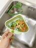 喜博兔吸盤(pán)按壓三角水槽瀝水籃廚房水槽分離剩菜茶葉殘渣過(guò)濾籃濾水籃子 綠色+黃色(吸盤(pán)安裝/按壓不臟手) 曬單實(shí)拍圖
