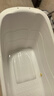 捷貝（Jebe baby）成人浴桶大人泡澡桶沐浴桶加厚全身可坐大號家用帶蓋浴缸塑料浴盆 象牙白【加厚】1.2米-無蓋 曬單實拍圖