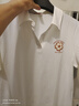 La Chapelle Sport拉夏貝爾速干防曬polo短袖女夏季小個(gè)子學(xué)院風(fēng)親膚抗菌潮流t恤女 白色(愛心花胸標(biāo)) L /165(推薦115-130斤) 曬單實(shí)拍圖