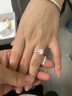 MoLi18k金公主方包人工培育鉆石求婚戒指1克拉鉑金鉆戒生日禮物送女友 銀培育鉆D色VVS/GRC證書 1克拉 曬單實拍圖