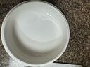 貝瑟斯 陶瓷碗蒸飯碗 蒸菜碗陶瓷蒸蛋碗帶蓋碗家用湯碗純白瓷碗7.5寸 曬單實(shí)拍圖