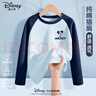DISNEY迪士尼童裝兒童純棉長袖T恤2025春秋新款時(shí)尚韓版插肩女童上衣男 迪潮米奇K云釉藍(lán) 130 130cm 曬單實(shí)拍圖