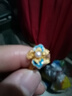 六福珠寶足金空谷幽蘭珍珠透窗蘭花鎏彩工藝黃金戒指 計價(jià) F21G0030DS 4.23克(含工費922元) 曬單實(shí)拍圖