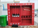 賀聯(lián)宏毅建筑工地消防柜應(yīng)急消防器材全套展示柜加油站室外微型消防站+ 2.4米單柜 曬單實拍圖
