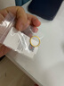 行金銀中黃金戒指999足金光圈素圈情侶對戒計價生日禮物送女友圣誕節(jié)禮物 素圈戒指 約1g 多退少補 12# 曬單實拍圖