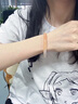 中國黃金玉見錦鯉玉手鐲女玉鐲玉髓鐲子七夕情人節(jié)禮物送女友媽媽老婆生日 錦鯉玉髓叮當(dāng)手鐲56-57# 曬單實拍圖