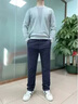 真維斯（Jeanswest）休閑褲男士秋冬季2025新款寬松直筒商務(wù)西褲純棉舒適百搭長(zhǎng)褲子男 寶藍(lán)色 32 (2尺5) 曬單實(shí)拍圖