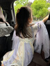 安妮優(yōu)兒漢服女童夏裝連衣裙古風超仙唐裝裙子春兒童古裝公主裙 紫色  130 曬單實拍圖