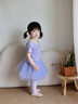 s.lemon兒童舞蹈服女童春夏短袖芭蕾舞連體裙演出服公主裙練功服形體服 熏衣紫 110 （建議身高90-100cm） 曬單實(shí)拍圖
