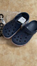 貝雅字母款 CORCS CROCS 夏季休閑戶外洞洞鞋防滑透氣涼鞋沙灘鞋 深藍(lán) 42-43 =M9W11 曬單實(shí)拍圖