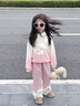 G.DUCKKIDS小黃鴨童裝女童套裝秋冬季2024新款兒童運(yùn)動(dòng)套裝一歲寶寶衣服冬季 粉色 90 建議1~2歲【 80-90cm】cm 曬單實(shí)拍圖