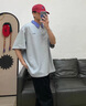 啄木鳥(niǎo)（TUCANO）假兩件短袖polo衫套裝男夏季潮流痞帥男裝一套搭配帥氣冰絲工裝褲 灰色2件套【polo衫+褲子】 XL 曬單實(shí)拍圖