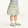 迷你巴拉女童兒童可愛(ài)純棉褲子25夏新款【燈籠短褲】 豆沙綠40063 90 cm 曬單實(shí)拍圖