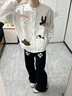 fredrical外套女秋季2025新款美式復古棒球服開(kāi)衫衛衣外套女學(xué)生寬松慵懶風(fēng) 白灰色  S 建議70-90斤 曬單實(shí)拍圖