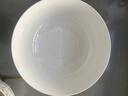 華青格家用大號湯碗釉下彩浮雕萊茵漸變8英寸純白陶瓷碗 曬單實(shí)拍圖