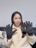 TUTORGOOSE手套男士冬季騎行加絨加厚保暖棉冬天騎電動摩托車觸屏防風(fēng)防寒女 【加絨靈活款】黑色 均碼 曬單實拍圖