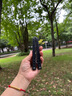 yy鋼鸚鵡螺 夜光款蝴蝶刀【桔梗balisong】不銹鋼內襯安全未開(kāi)刃 黑紫白刃 曬單實(shí)拍圖