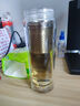 米家玻璃杯 雙層帶茶隔水杯 耐高溫泡茶杯  加厚透明杯子400mL 金屬灰 曬單實(shí)拍圖