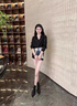 卡帝樂鱷魚（CARTELO）棕色短靴女高跟2025秋冬新款加絨細(xì)跟氣質(zhì)裸靴子尖頭彈力瘦瘦靴 米白色單里 36 曬單實(shí)拍圖