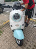 立馬電動摩托車米朵80公里長續(xù)航電動車1200W高速電摩鉛酸電池60V20Ah外賣上班代步電瓶車糖果藍(lán)綠 曬單實拍圖