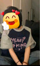 真維斯（JEANSWEST）插肩短袖女款夏季多巴胺穿搭2025新款爆款甜美拼接撞色潮流t恤女 麻灰 浪漫櫻花呀 L 曬單實(shí)拍圖