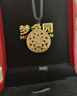 夢(mèng)金園七夕情人節(jié)禮物  時(shí)尚飾品吊墜 古法寶相花開(kāi)鏤空鑲嵌莫桑石掛墜 中板-凈金重約8g克重多退少補(bǔ) 曬單實(shí)拍圖