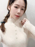 GEBASHAN  半高領(lǐng)毛衣女打底衫2025秋冬新款加厚蕾絲拼接針織衫顯瘦上衣女 白色 L 【115-130斤】 曬單實(shí)拍圖