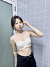 Carey Kay無鋼圈文胸小胸聚攏顯大舒適調(diào)整型性感蕾絲少女文胸女士內(nèi)衣胸罩 香檳白（厚款3CM厚） M /75AB=34AB（單文胸） 曬單實拍圖