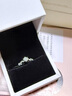 星夢莫桑石鉆戒指女純銀精致高級感求結婚戒送女友生日情人節(jié)禮物 星夢鉆戒鉑金色50分 默認活口可以調節(jié)大小 曬單實拍圖