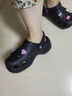 卡洛馳經(jīng)典crocs云朵款洞洞鞋夏季女鞋增高透氣沙灘鞋拖鞋涼鞋休閑鞋 云朵黑色 37 =W7（240mm） 曬單實(shí)拍圖