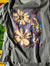 MARDI官方正品甜美花朵印花圓領(lǐng)休閑短袖25夏新款小眾輕奢潮牌T恤上衣 W111淺花灰 均碼 曬單實拍圖