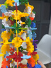 兒童寶寶益智玩具早教雪花片積木大號加厚塑料拼插拼裝幼兒園積木 中號加厚【100片】袋裝無車 曬單實拍圖