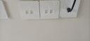 萬級（OFNPFTTH）網(wǎng)絡(luò)光纖插座面板 六類千兆網(wǎng)線光纖墻壁插座二位雙口 移動光纖SC接口面板套裝 1-41316白色 曬單實拍圖