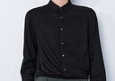 太平鳥(niǎo)男裝 休閑襯衫秋季斯文襯衫時(shí)尚長(cháng)袖內搭襯衫男 黑色（修身）第三批 L 曬單實(shí)拍圖