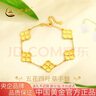 中國黃金（CHINA GOLD）黃金手鏈女士足金五花四葉草手鏈七夕情人節(jié)禮物送女友老婆 金重約5.2g+甄選禮盒+代寫賀卡 曬單實拍圖