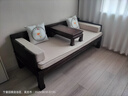 采百木 羅漢床 沙發(fā)床新中式實木羅漢床烏金木伸縮推拉床多功能羅漢榻 推拉羅漢床+炕幾【乳膠款】 曬單實拍圖