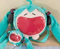 初音未來痛包可愛軟乎乎玩偶笑容fufu周邊毛絨玩具miku雙肩背包 初音未來大痛包有肩帶 圖色 曬單實拍圖