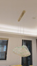 雷士（NVC）現(xiàn)代歐美輕奢創(chuàng)意吊線led吊燈餐廳燈餐桌燈家用燈具燈飾 凌云 3頭 24瓦 分段調(diào)光 曬單實拍圖