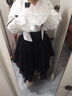 閃動(dòng)少女（SHANDONGSHAONV）大碼洛麗塔新款2025日系哥特風(fēng)復古洋裝公主裙輕lolita裙套裝 白色襯衫領(lǐng)結 XL 曬單實(shí)拍圖