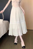 衣然呈品半身裙女士夏季新款美式高街潮牌荷葉邊蕾絲拼接蓬蓬蛋糕長(cháng)裙子女 白色 M 【建議90-105斤】 曬單實(shí)拍圖