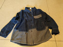 左西童裝男童牛仔外套2025秋季新款兒童襯衫男孩秋裝 深牛仔色 130 曬單實(shí)拍圖