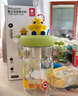 babycare恐龍吸管水杯兒童吸管杯大寶寶直飲杯幼兒園小學(xué)水壺淺草青 曬單實(shí)拍圖