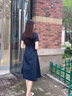 尚靜連衣裙女夏季2025新款女裝時(shí)尚簡(jiǎn)約中長(zhǎng)款收腰顯瘦氣質(zhì)短袖裙子女 藏青色 M 曬單實(shí)拍圖