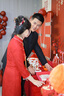 泰勒馬丁紅色敬酒服新娘新中式旗袍2025新款訂婚結(jié)婚回門禮服出閣服 QP13（僅女裝） M 曬單實拍圖