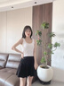 FSHE小吊帶背心女春夏無(wú)袖上衣設計感外穿內搭美背短款白色打底衫 曬單實(shí)拍圖