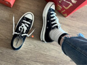 匡威（Converse）男鞋女鞋 1970s三星標 黑色帆布鞋 情侶休閑鞋子男 162058 36.5 曬單實拍圖